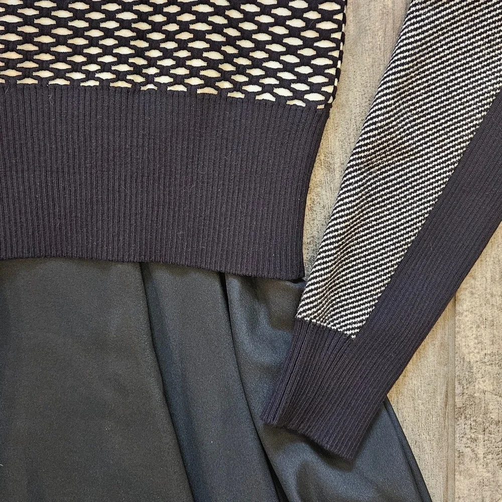 Sportmax Code Mixed Media Midi Dress Size S Knit Sweater Two-fer‎ A-Line Layered
